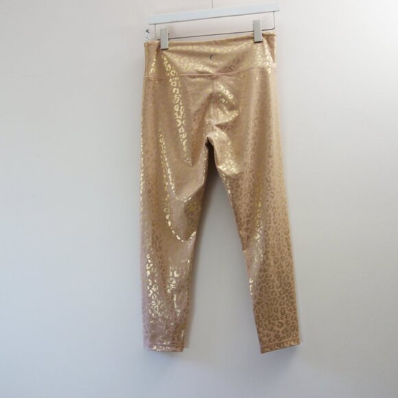 Zyia Active Light N Tight Metallic Leopard Gold Tan Leggings (12) NWOT - Picture 6 of 9